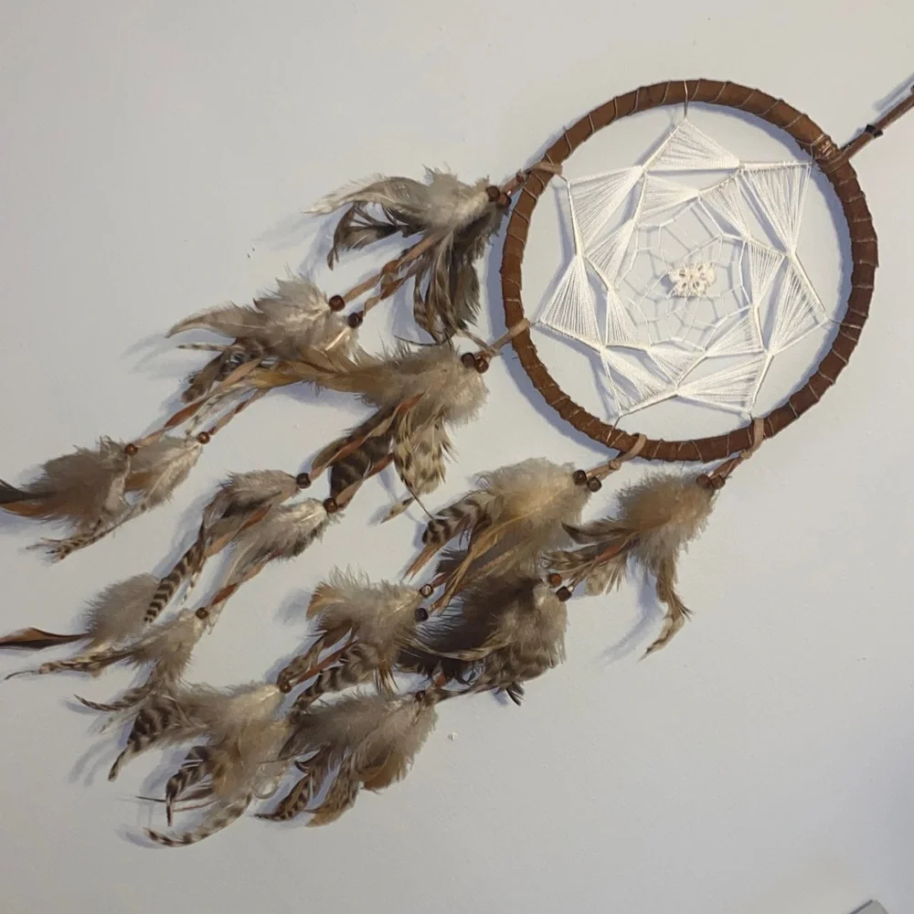 Brown and White Tulum Dreamcatcher Wall Decor